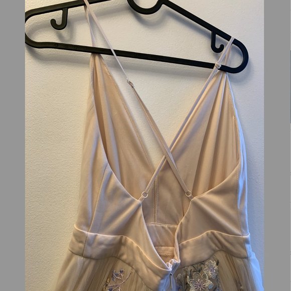 Lulu's Embroidered Cream MaxiDress - for Wedding Rehearsal or Engagement photos! - Picture 6 of 7